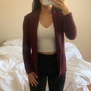 Banana Republic Thick Maroon Sweater Cardigan